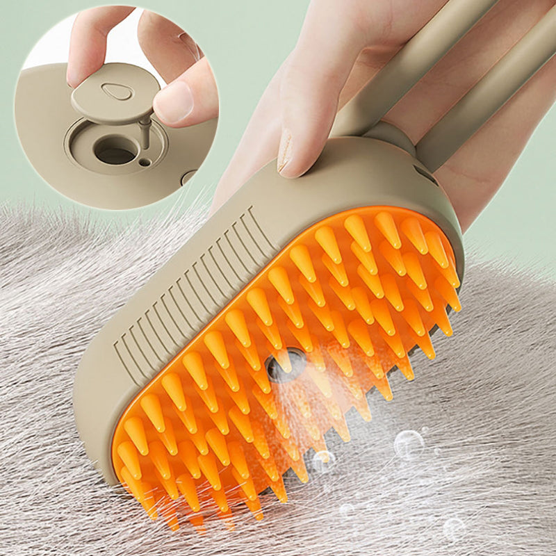 Steam Brush "Steamy" for Cats and Dogs - 3 In 1 Electric Spray