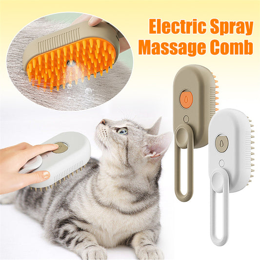 Steam Brush "Steamy" for Cats and Dogs - 3 In 1 Electric Spray