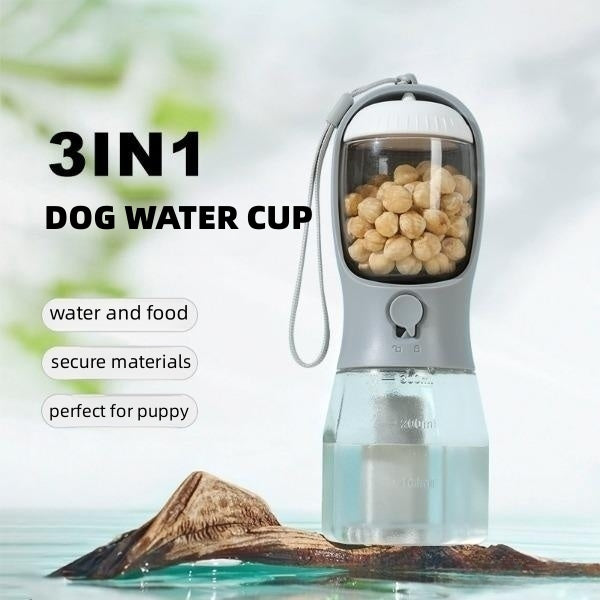 Dog Water-Food-Garbage Cup - Three-in-One